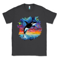 Smoke Orca Killer Whale Starry Night Impressionist Dog Art By Aja Classic Tee - PixelFlow