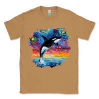 Toasted Coconut Orca Killer Whale Starry Night Impressionist Dog Art By Aja Classic Tee - PixelFlow
