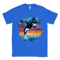 True Royal Orca Killer Whale Starry Night Impressionist Dog Art By Aja Classic Tee - PixelFlow