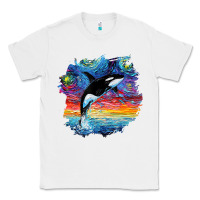 White Orca Killer Whale Starry Night Impressionist Dog Art By Aja Classic Tee - PixelFlow