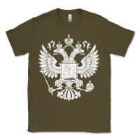 Army Green russian double headed eagle for a russia fan gift t shirt Classic Tee - PixelFlow