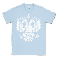 Dusty Blue russian double headed eagle for a russia fan gift t shirt Classic Tee - PixelFlow