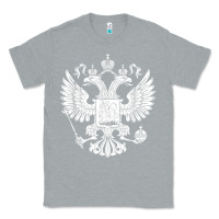 Heather Grey russian double headed eagle for a russia fan gift t shirt Classic Tee - PixelFlow