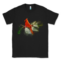Black wild red cardinal bird long sleeve Classic Tee - PixelFlow