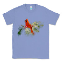 Colony Blue wild red cardinal bird long sleeve Classic Tee - PixelFlow