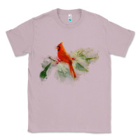 Lilac wild red cardinal bird long sleeve Classic Tee - PixelFlow