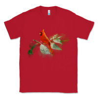 Red wild red cardinal bird long sleeve Classic Tee - PixelFlow