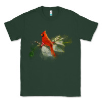 Sports Green wild red cardinal bird long sleeve Classic Tee - PixelFlow