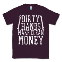 Plum dirty hands make clean money t shirt wrench mechanic gift Classic Tee - PixelFlow