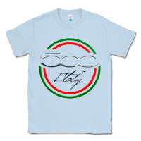 Dusty Blue fiat 500   italy Classic Tee - PixelFlow