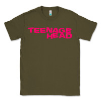 Army Green Teenage Head Print (Pink) Plain Classic Tee - PixelFlow