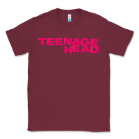 Burgundy Teenage Head Print (Pink) Plain Classic Tee - PixelFlow