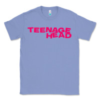 Colony Blue Teenage Head Print (Pink) Plain Classic Tee - PixelFlow