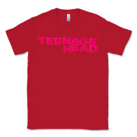 Red Teenage Head Print (Pink) Plain Classic Tee - PixelFlow