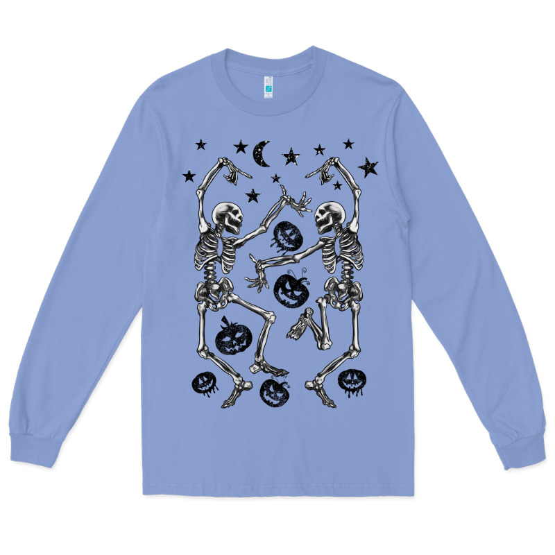 Halloween Dancing Skeletons Long Sleeve Tee by BarkalooDesign | Teevron
