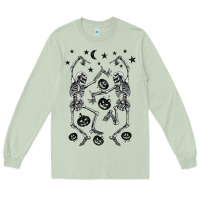 Matcha halloween dancing skeletons Long Sleeve Tee - BarkalooDesign