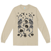 Mushroom halloween dancing skeletons Long Sleeve Tee - BarkalooDesign