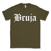 Army Green womens bruja old english chola witchy v neck t shirt Classic Tee - PixelFlow