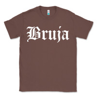 Womens Bruja Old English Chola Witchy V Neck T Shirt Classic Tee | Teevron