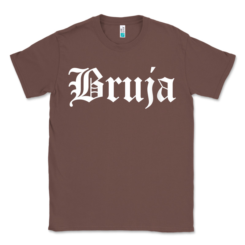 Womens Bruja Old English Chola Witchy V Neck T Shirt Classic Tee by PixelFlow | Teevron