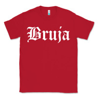 Red womens bruja old english chola witchy v neck t shirt Classic Tee - PixelFlow
