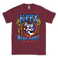 Burgundy Kppx Rebel Radio Classic Tee - PixelFlow