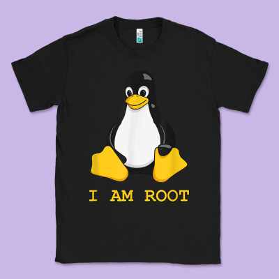 Linux Mascot Tux The Penguin I Am Root Tshirt Men Women Kids Classic Tee Designed By Pixelflow