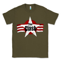 Army Green Old Rock 1976 Clash Classic Tee - PixelFlow