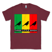 Burgundy THREE LITTLE BIRDS Classic Tee - PixelFlow