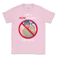 Bubblegum Pink i am a mom against cat boys Classic Tee - PixelFlow
