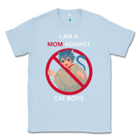 Dusty Blue i am a mom against cat boys Classic Tee - PixelFlow