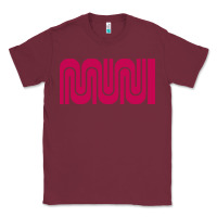 Burgundy sf muni bart    muni Classic Tee - PixelFlow