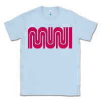 Dusty Blue sf muni bart    muni Classic Tee - PixelFlow