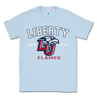 Dusty Blue liberty university flames football lynchburg virginia sparky the eagle Classic Tee - PixelFlow