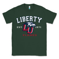 Sports Green liberty university flames football lynchburg virginia sparky the eagle Classic Tee - PixelFlow