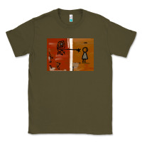 Army Green It’s Always Sunny Painting Classic Tee - PixelFlow