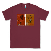 Burgundy It’s Always Sunny Painting Classic Tee - PixelFlow