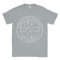 Heather Grey Crass   There Is No  Authority But Yourself Classic Classic Tee - PixelFlow