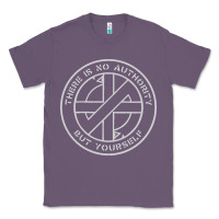 Lavender Crass   There Is No  Authority But Yourself Classic Classic Tee - PixelFlow