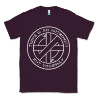 Plum Crass   There Is No  Authority But Yourself Classic Classic Tee - PixelFlow