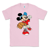 Bubblegum Pink micky-playing-baseball-cartoon-illustration-- Classic Tee - PixelFlow