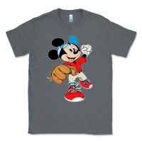 Charcoal Heather micky-playing-baseball-cartoon-illustration-- Classic Tee - PixelFlow