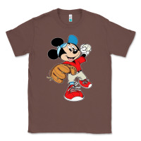 Chestnut micky-playing-baseball-cartoon-illustration-- Classic Tee - PixelFlow