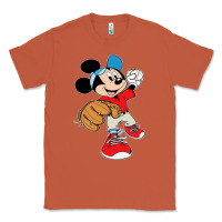 Copper micky-playing-baseball-cartoon-illustration-- Classic Tee - PixelFlow