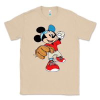 Mushroom micky-playing-baseball-cartoon-illustration-- Classic Tee - PixelFlow