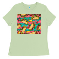 Matcha mexican taco paper glitter leopard wooden Ladies Tee - Artiststas