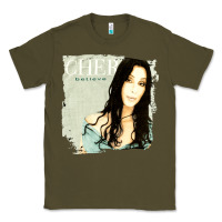 Army Green Cher Believe Tour, Cher Believe Tours, Cher, Believe, Tour, the Cher B Classic Tee - PixelFlow