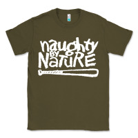 Army Green naughty by nature Classic Tee - PixelFlow