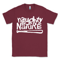 Burgundy naughty by nature Classic Tee - PixelFlow