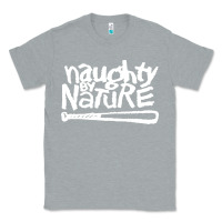 Heather Grey naughty by nature Classic Tee - PixelFlow